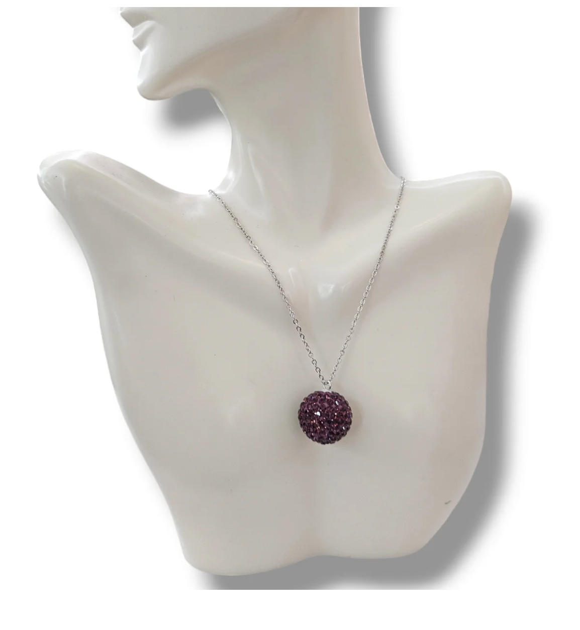 Purple Rhinestone necklace