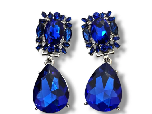 Royal Blue Clip on earrings
