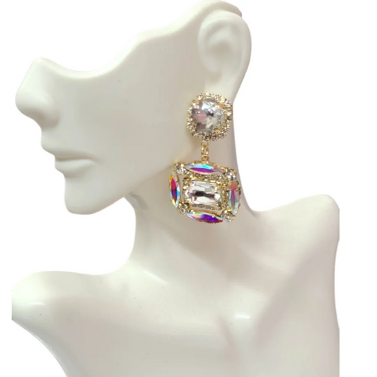 Ab Rhinestone Earrings