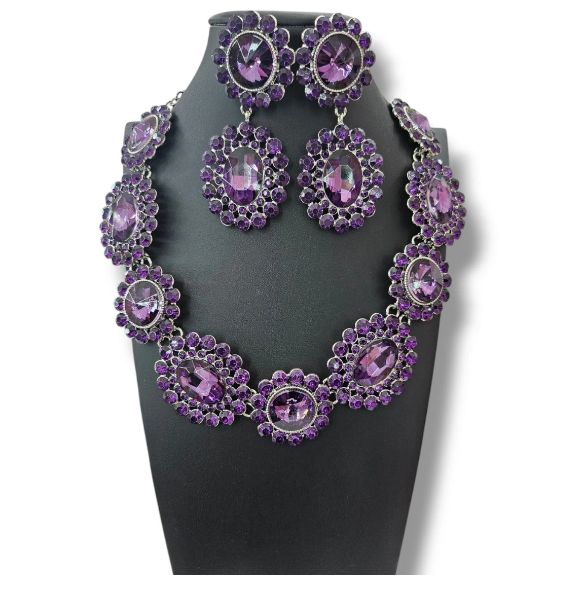 Purple statement necklace