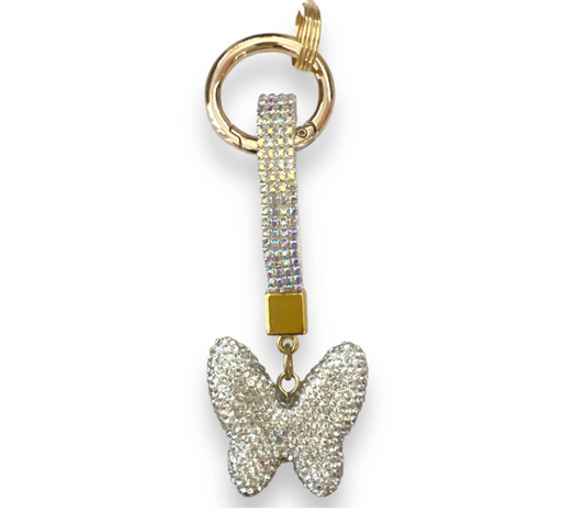 Silver Butterfly Keychain