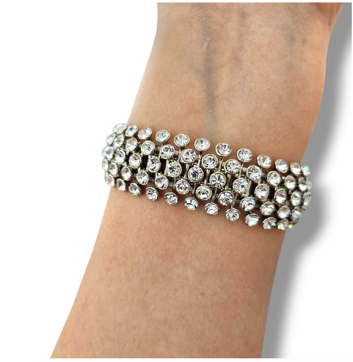 Silver Clear Rhinestone Bracelet