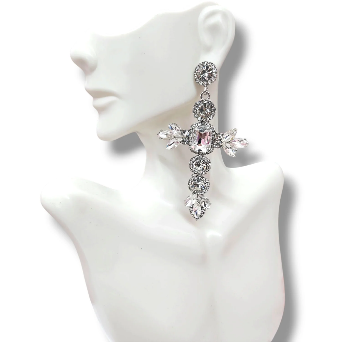 Silver Cross Earrings