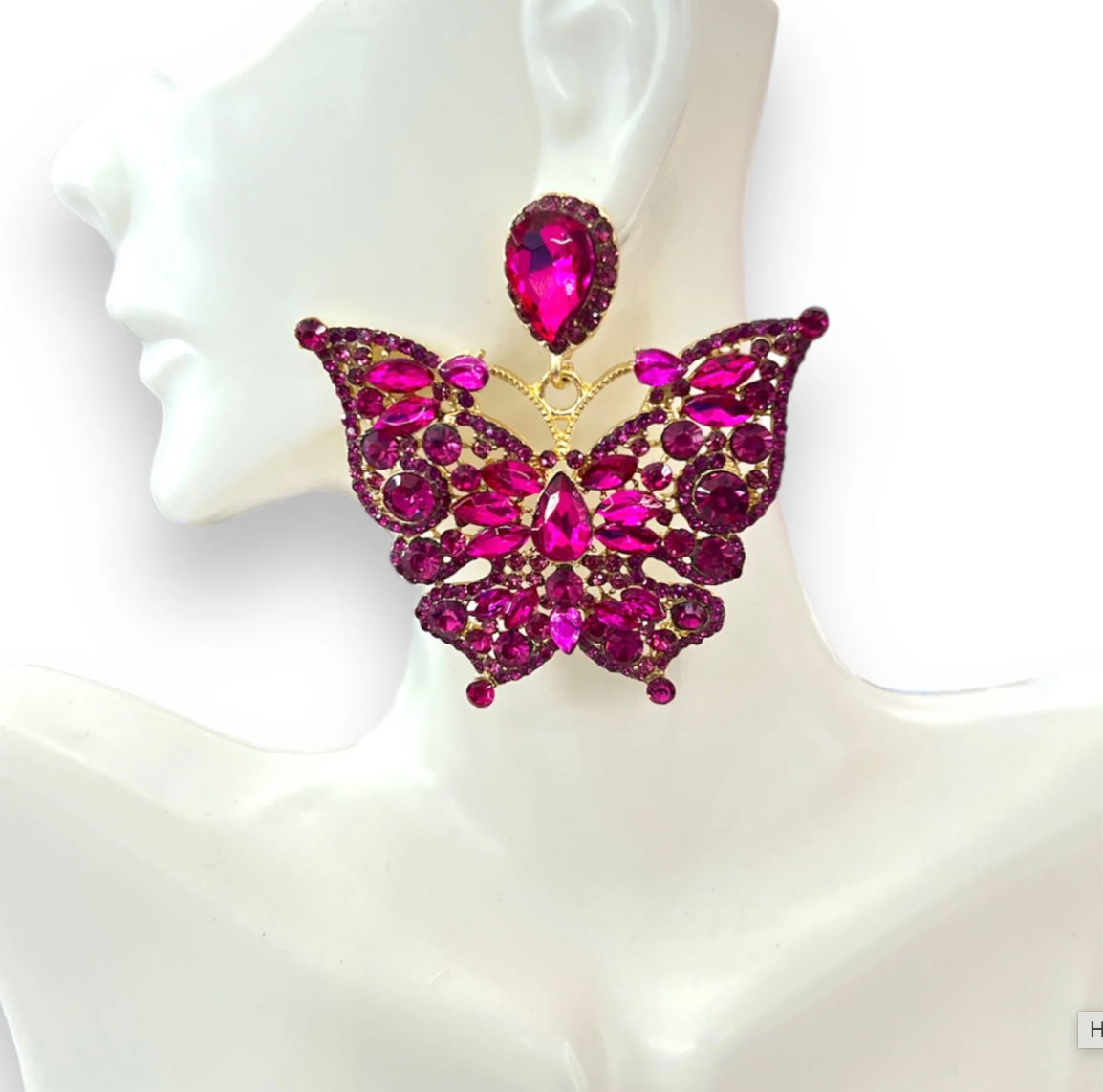 Pink Butterfly earrings