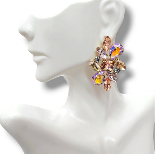 Topaz Peach Studs