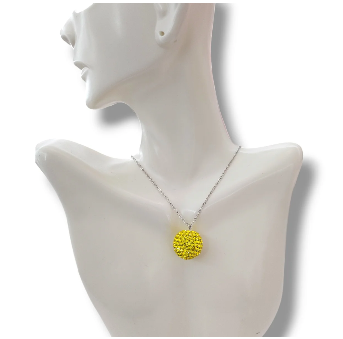 Yellow Rhinestone Necklace