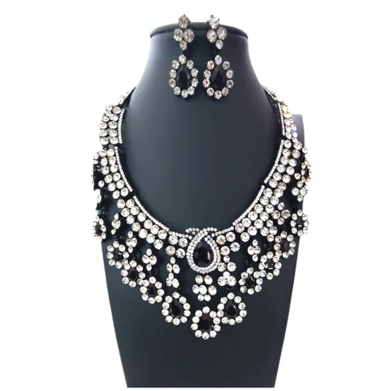 Black and white statement necklace