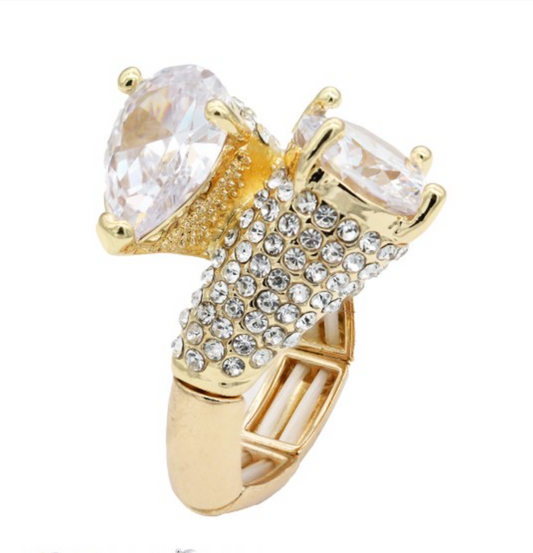 Gold Wrap Zirconia ring