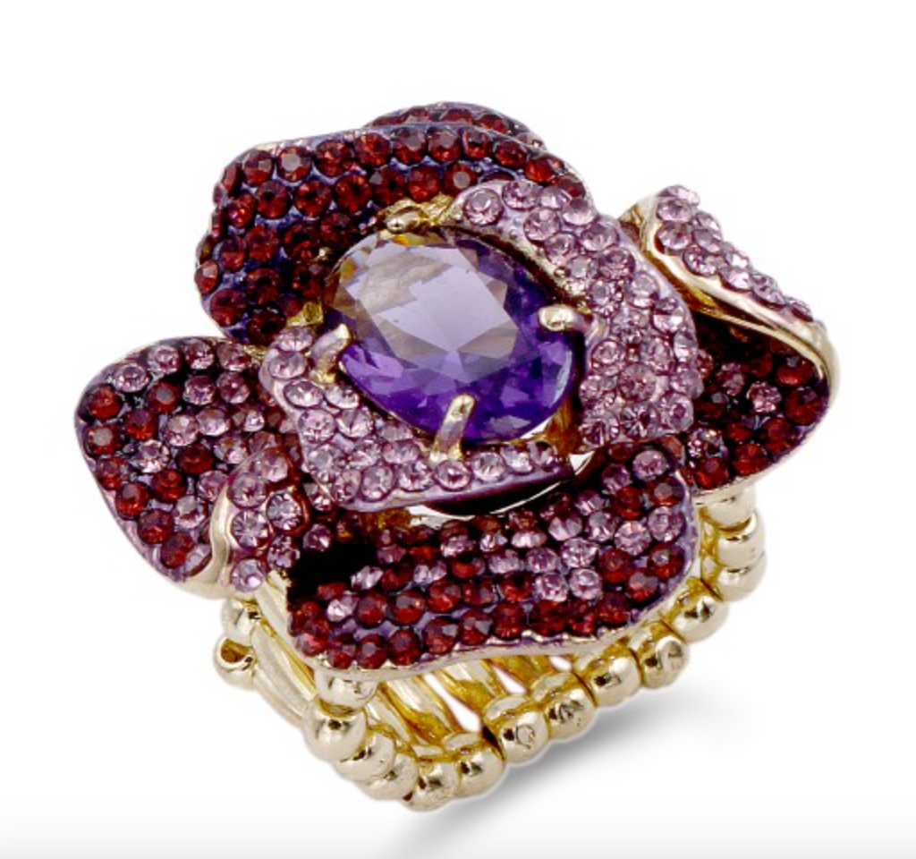 GOLD PLATED WITH LIGHT PURPLE STONE