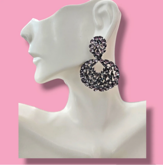 Gunmetal  Post earrings