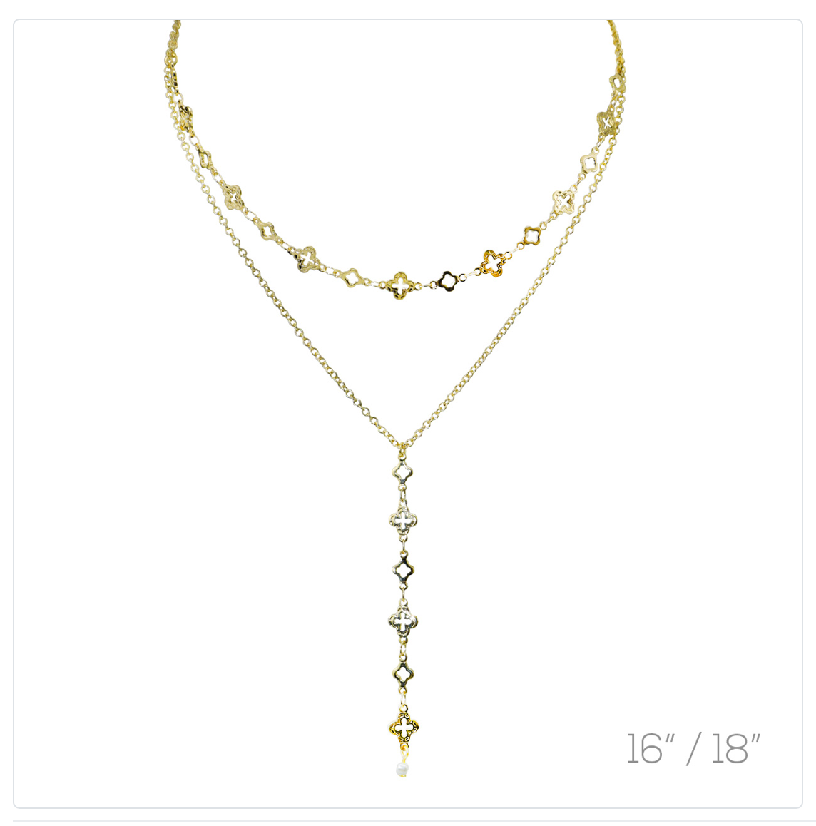 g clover chain lariat necklace