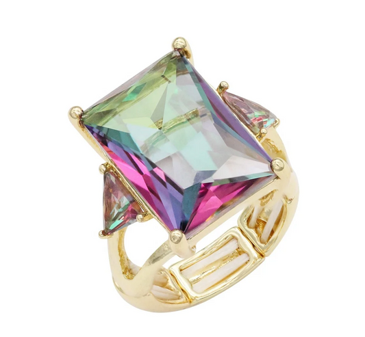 Oil Slick Zirconia Ring