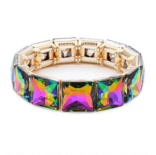 Watermelon Oil slick Square Bracelet