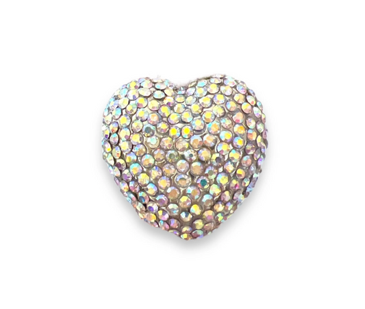 Silver AB heart ring