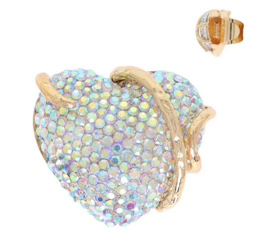 Statement Ceramic AB heart ring