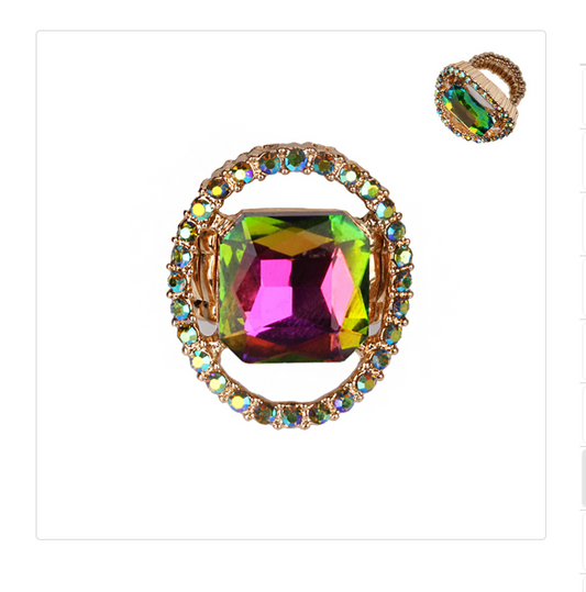 Cut out Oil Slick Ring