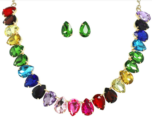 Rainbow Single Line Necklace
