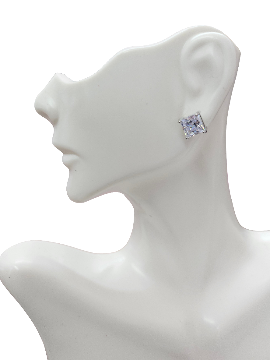 Square CZ  Stud
