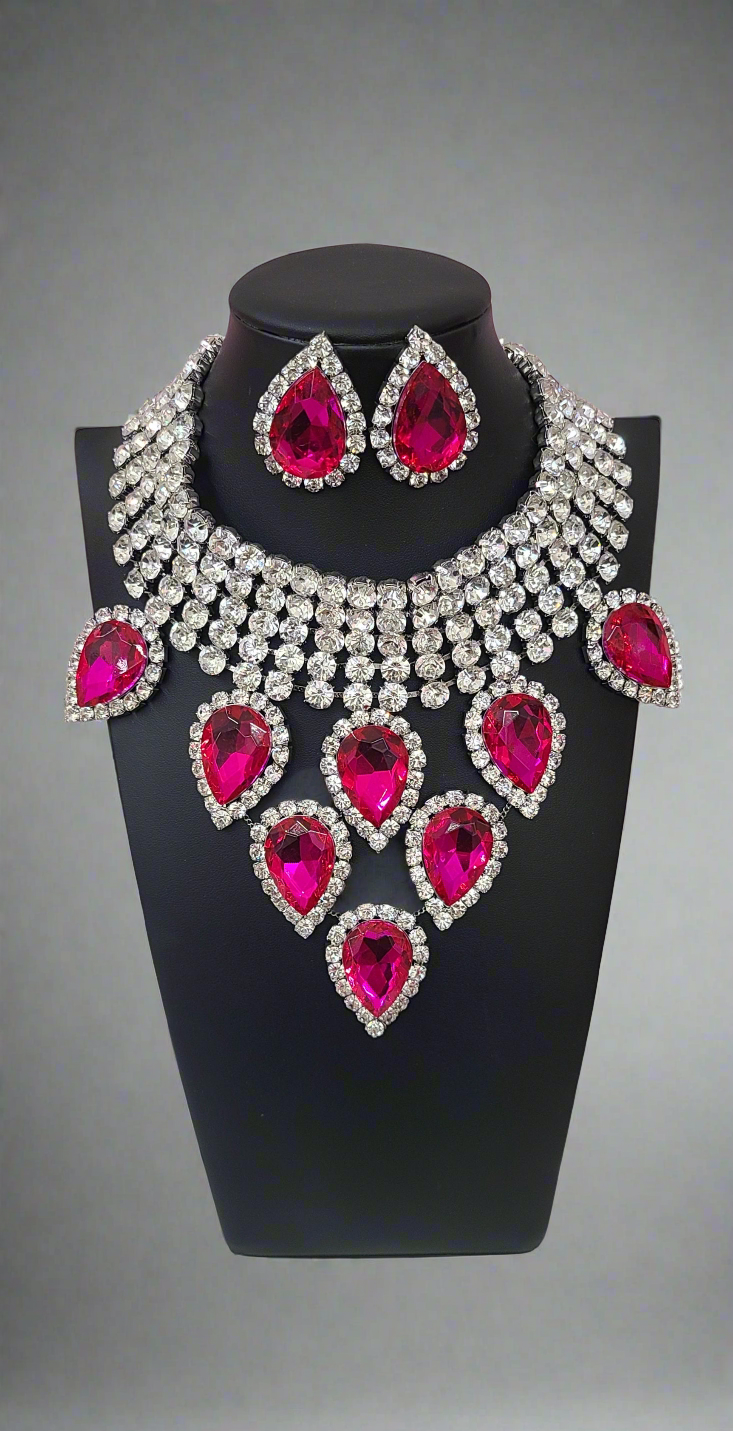 Hot Pink Statement Choker