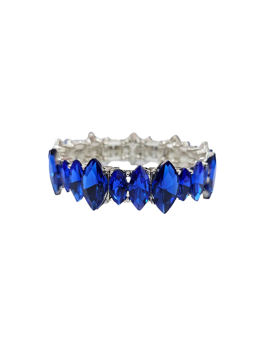 Rhodium Royal Blue Bracelet