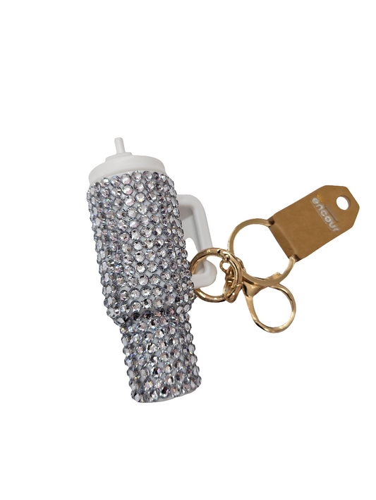 Silver Rhinestone Keychain