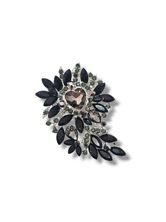 Black Heart Brooch