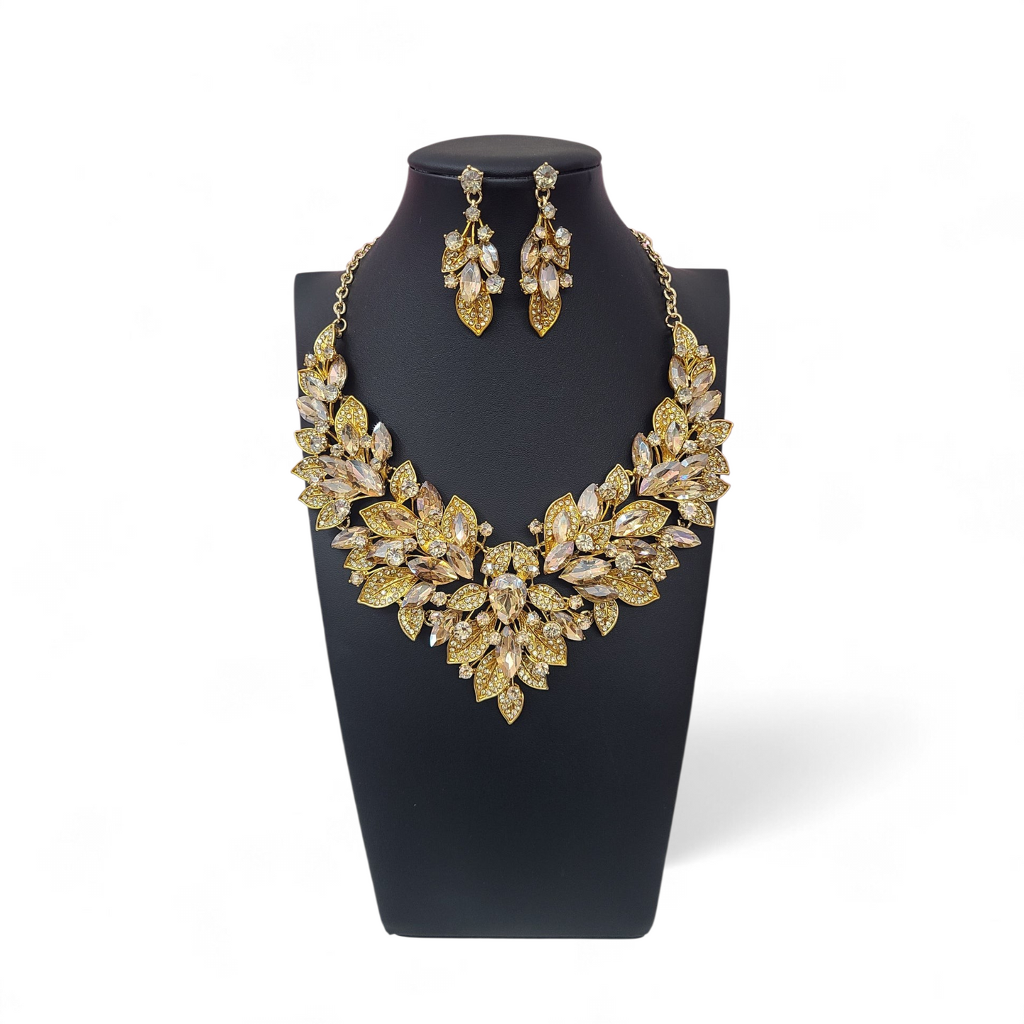 Gold Topaz Floral Necklace