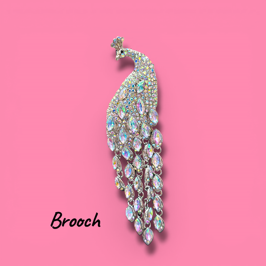 AB Peacock Brooch