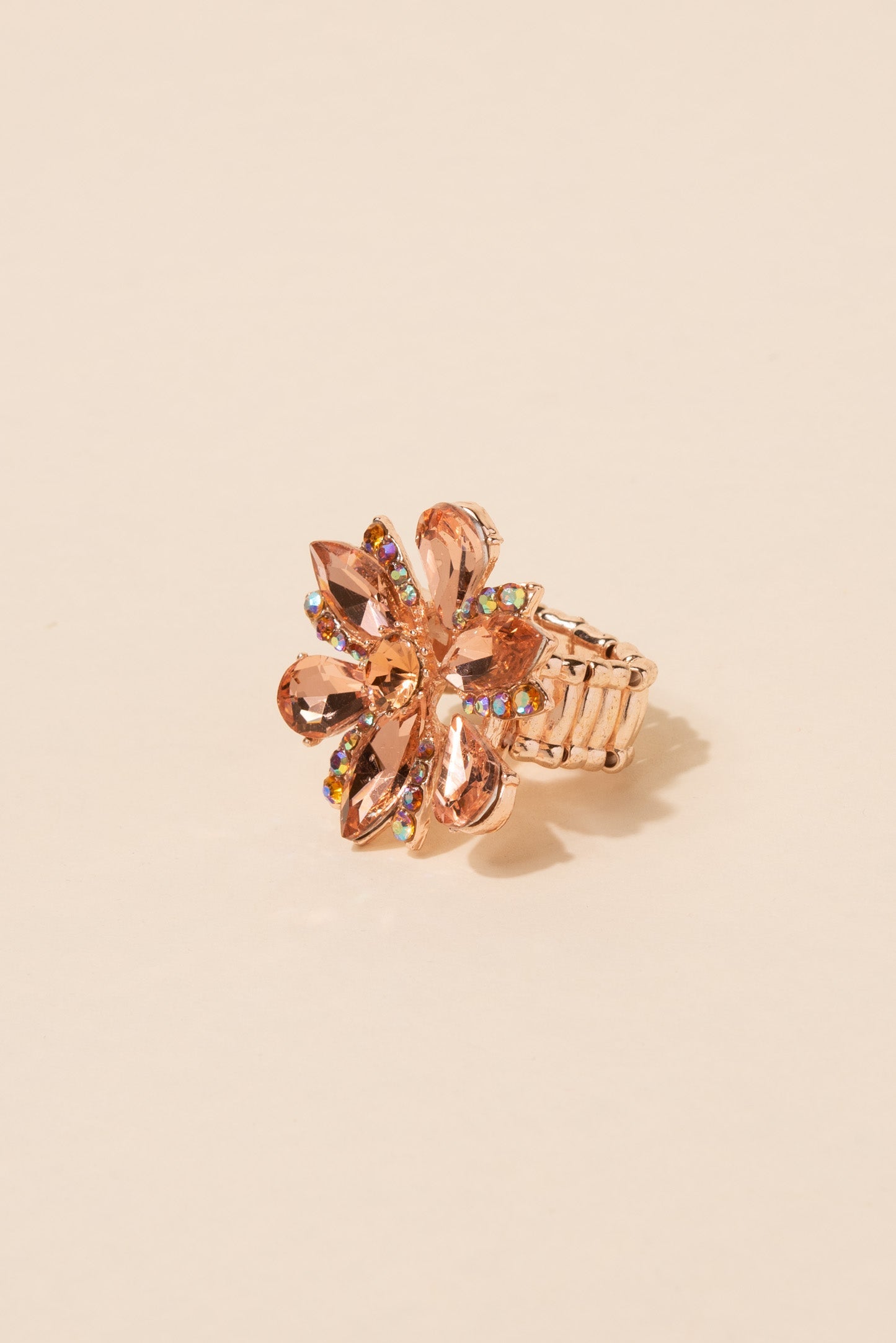 Rosegold flower ring