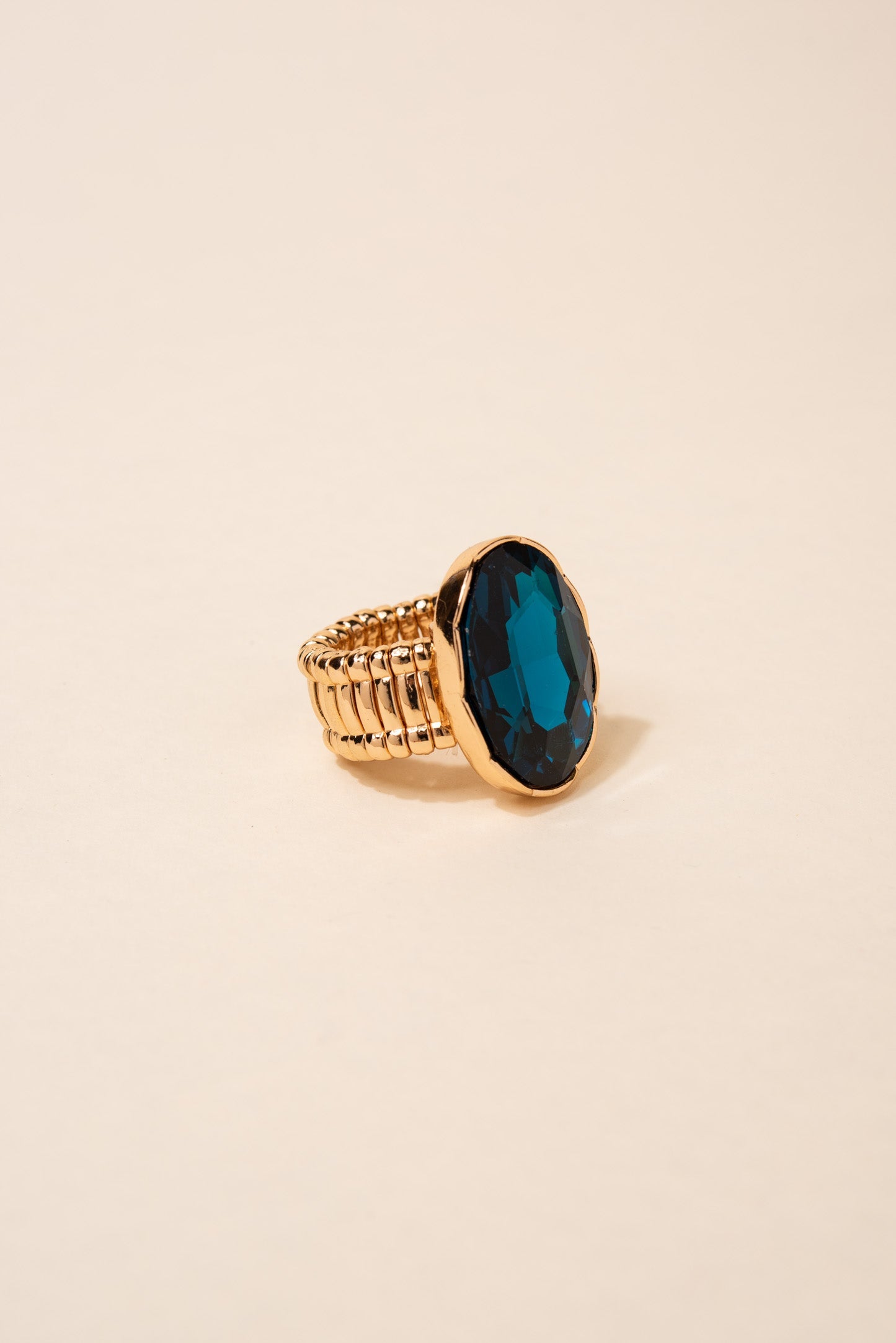 Teal Oval Ring