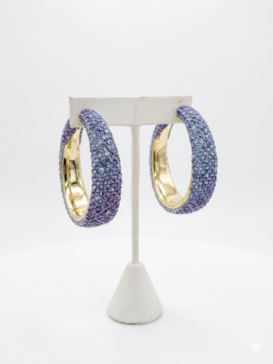 Blue ombre hoops