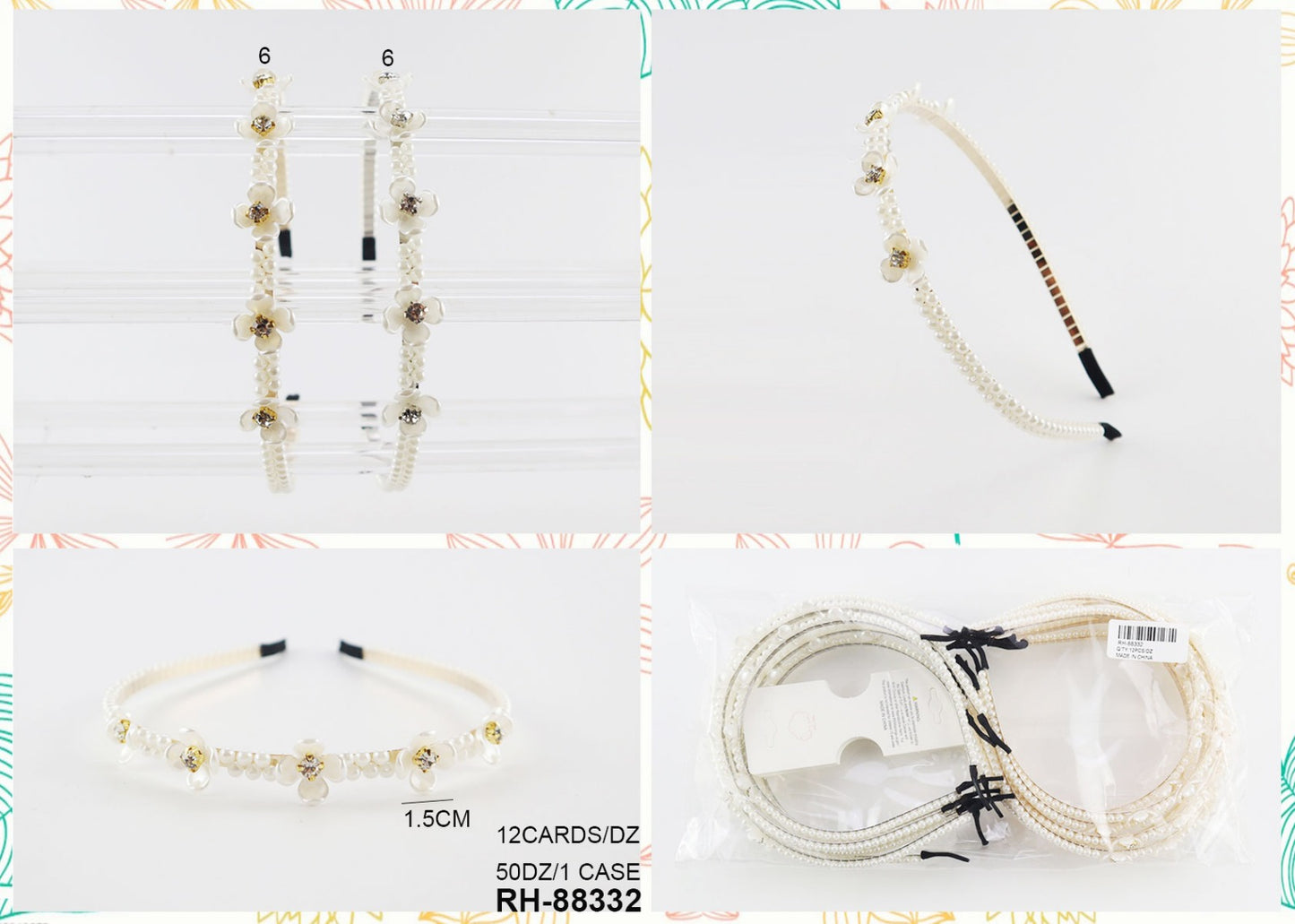 Pearl  HeadBand Dozen Packs