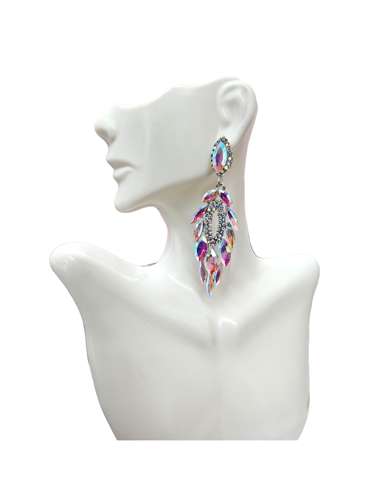 Post Silver AB earrings