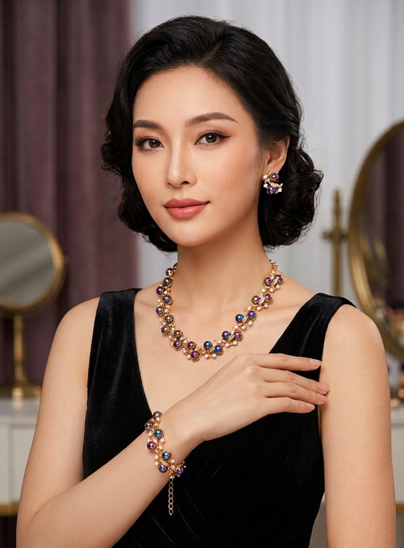 Oilslick pearl Necklace