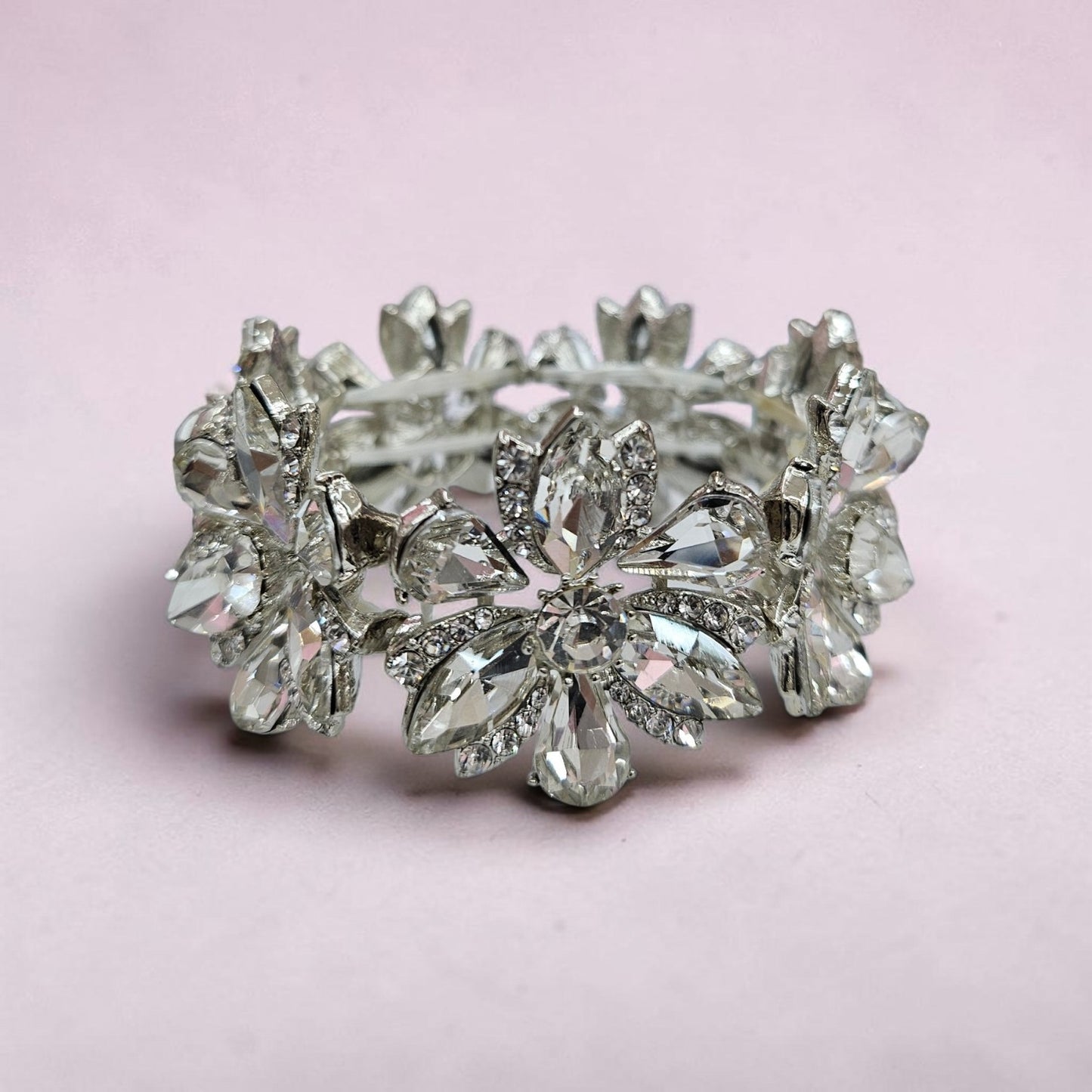 Flower Rhinestone Bracelet