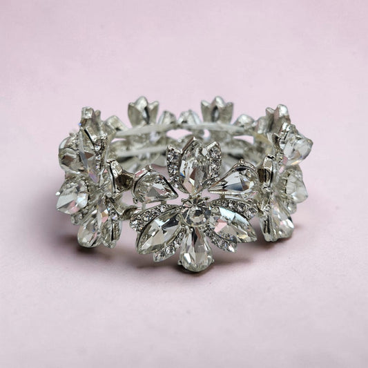 Flower Rhinestone Bracelet