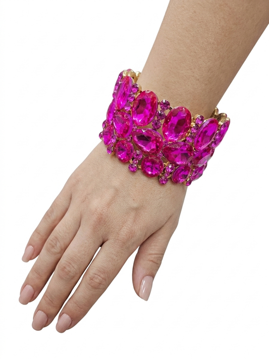 Hot Pink Statement Bracelet