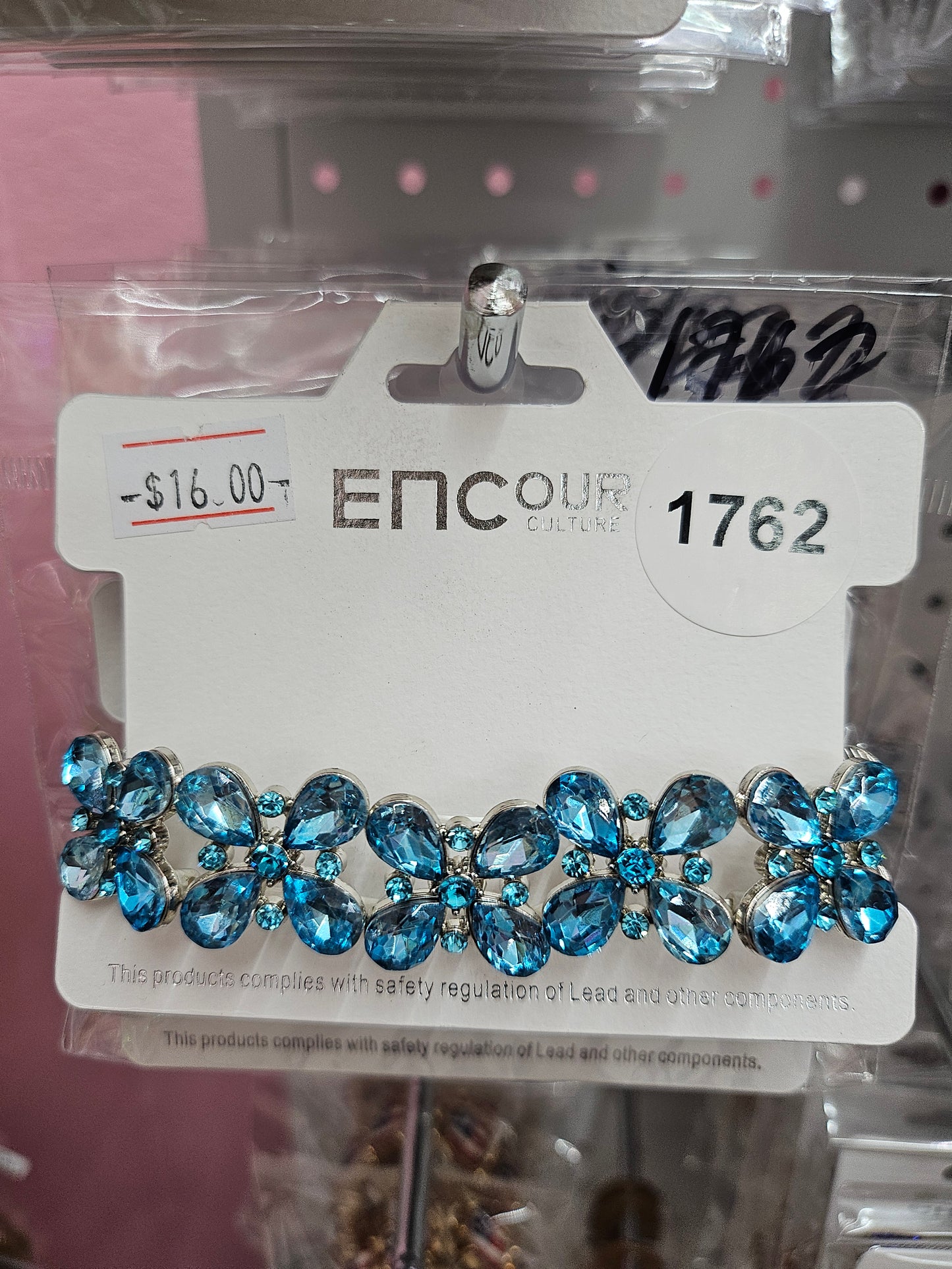Light Blue Rhinestone Bracelet
