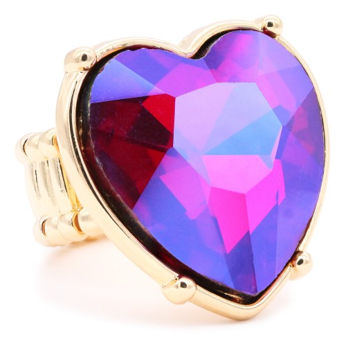 Hot Pink Heart Ring