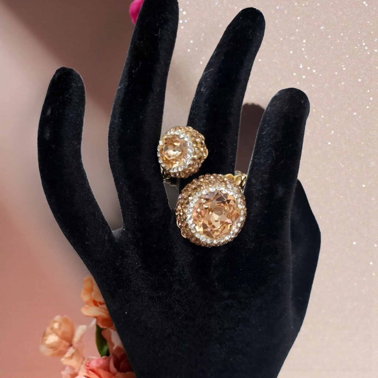 Honey Crystal ring
