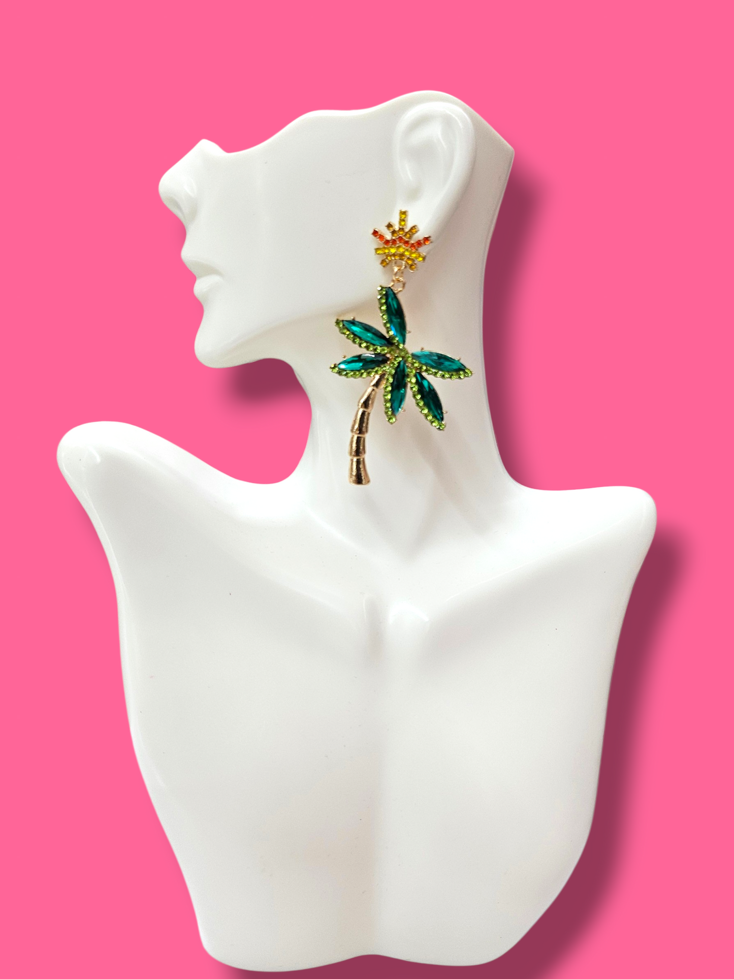 Palm Tree post earrings