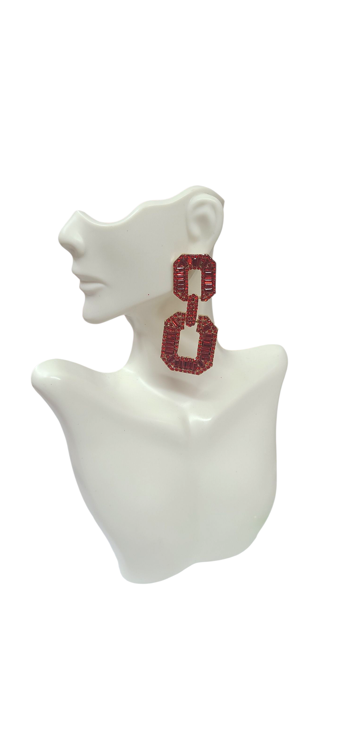 Red Link earrings
