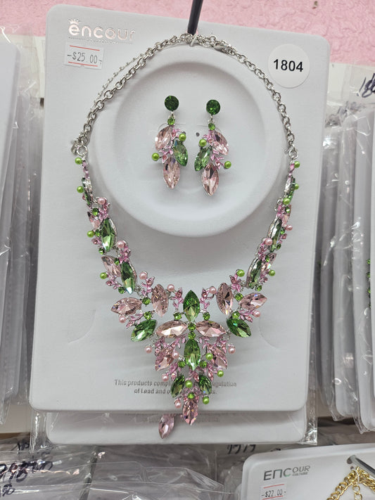 Pink and Green necklace
