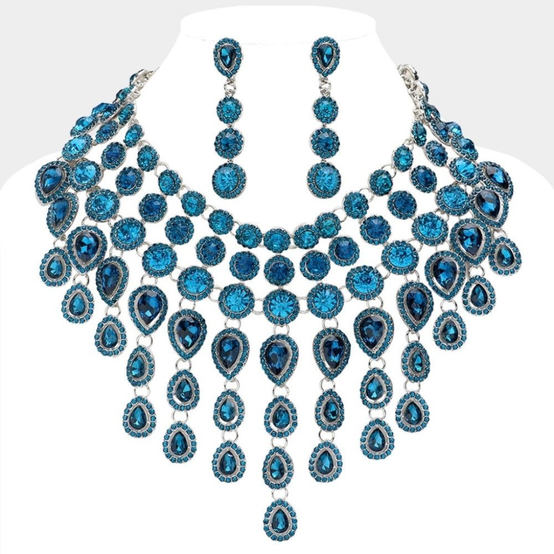 Teal statement Necklace