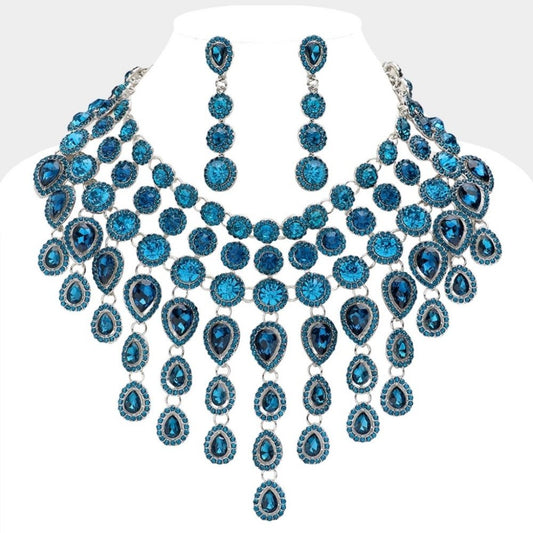 Teal statement Necklace