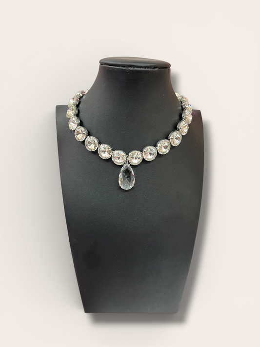 silver drop necklace