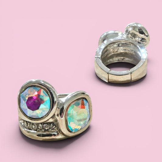 Silver AB square Ring