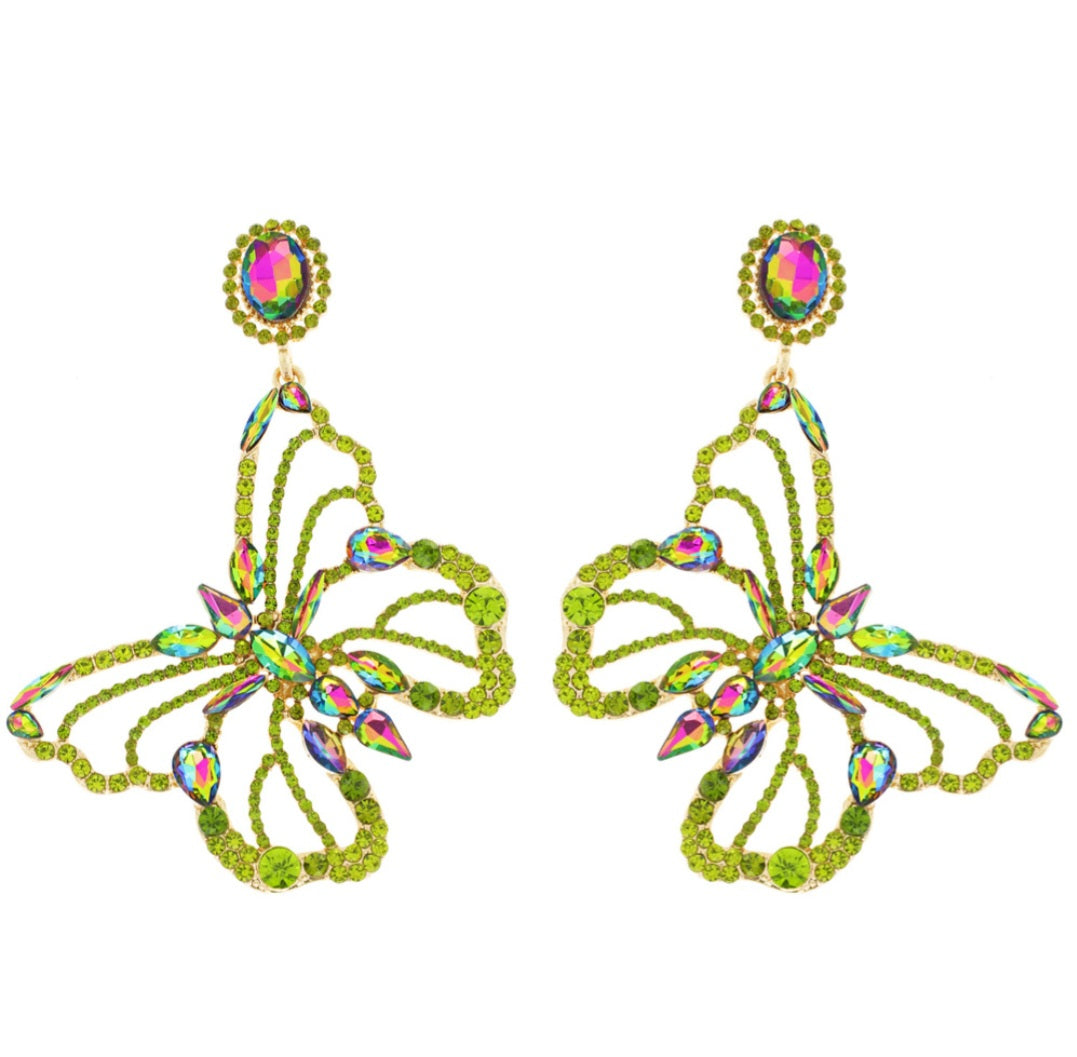 Oilslick Butterfly earrings