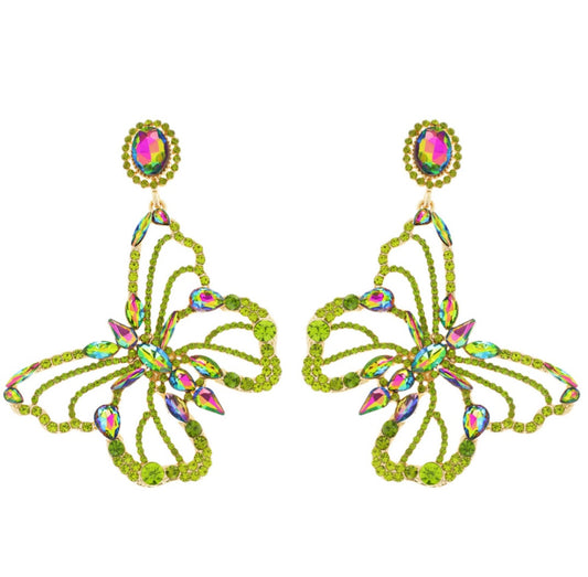 Oilslick Butterfly earrings