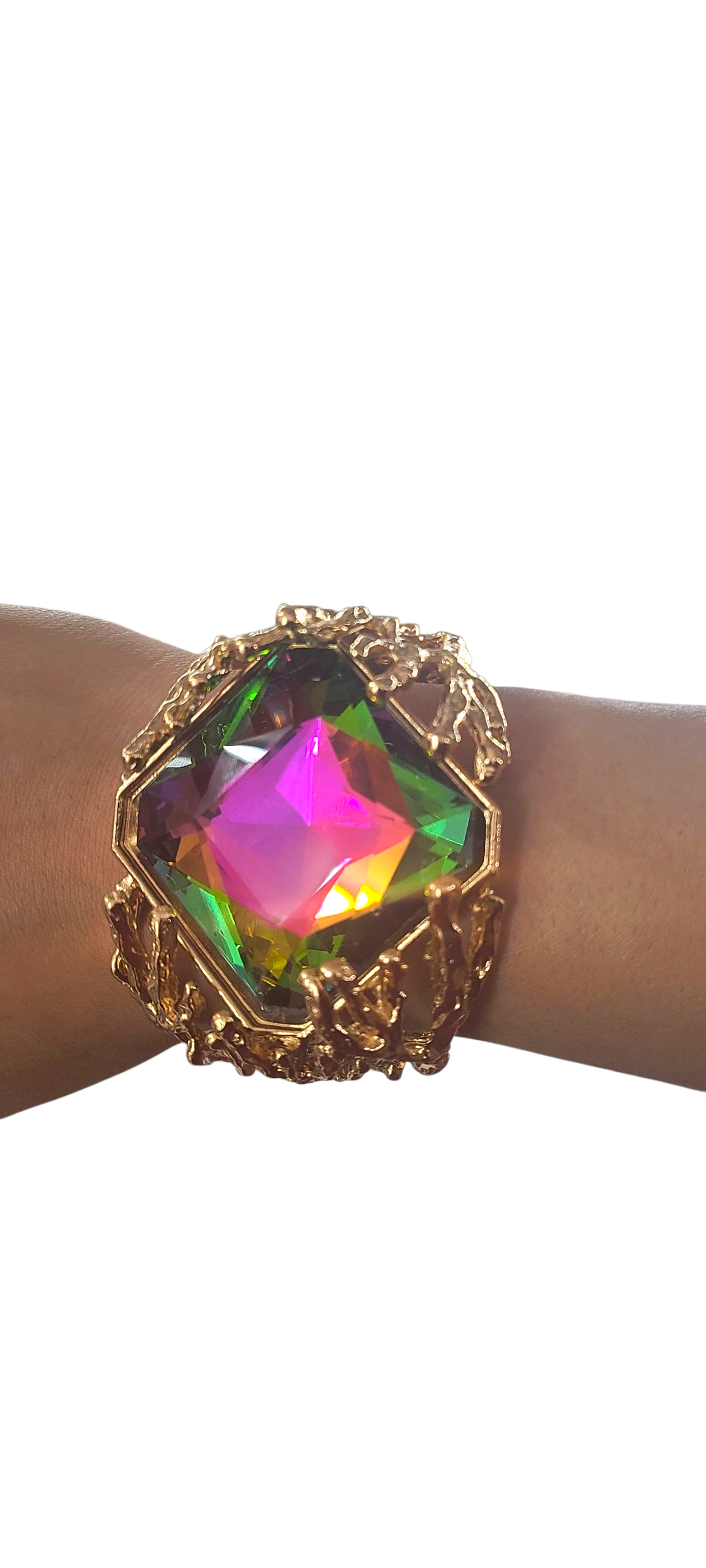 Oilslick cuff bracelet